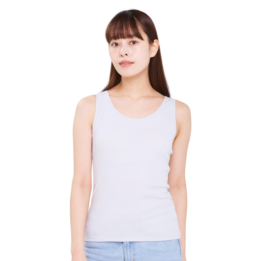 Beisia SARADEO Tank Top with Smooth Bra Camisole with Cooling Underarm Sweat Size M COTTON+ Cups, Material, Refreshing, Quick-Drying, Soft, Camisole,