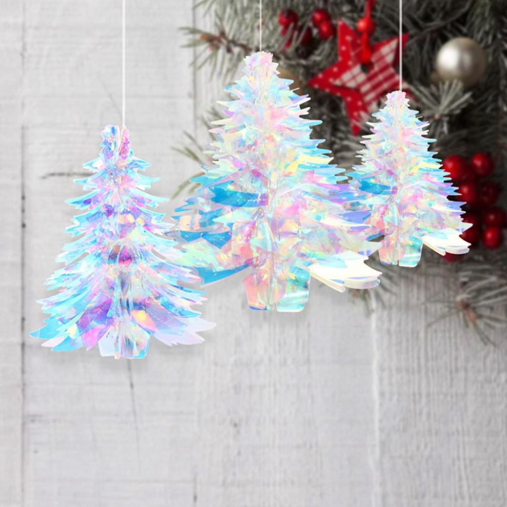 Snowflakes 3D Party Supplies Holographic Snow Ball Home Decor Hanging Balls Christmas Ornaments