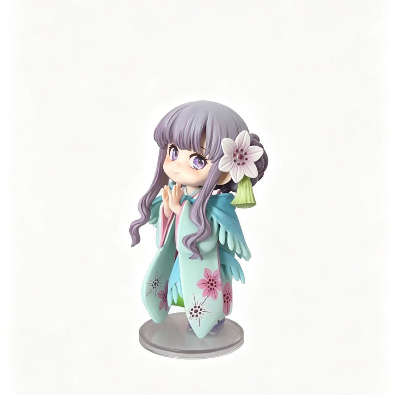 Anime Q Version Cardcaptor Sakura Tomoyo Figures Kimono GK Statue Collectible Kawaii Figurine Desktop Decor Gift For Anime Lover