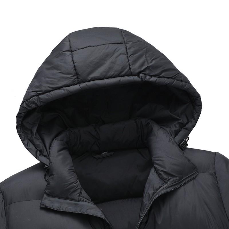 Mens Winter Warm Puffer Jacket With Detachable Hood Loose Fit Cotton-Padded Coat Casual Wear