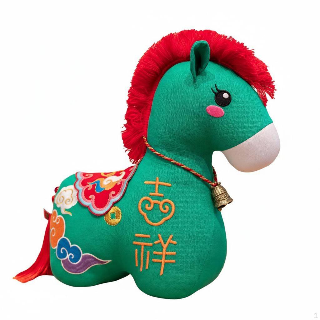 Chinese Horse Year Symbol Doll Good Luck Soft Toy Blessing Souvenir for