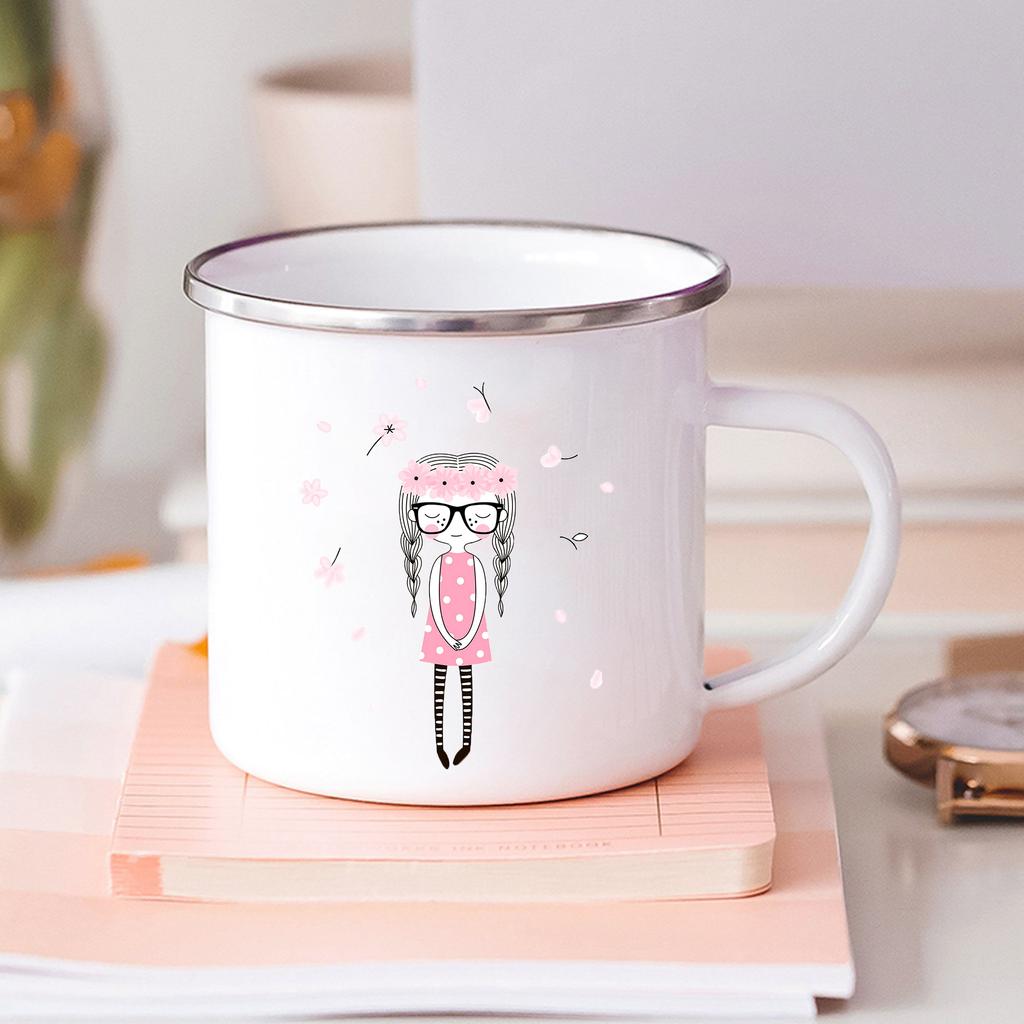 Born To Dance Ballet Girls Printed Enamel Mugs Kids Cup of Coffee Travel Mug Stainless Steel Mug Kawaii Friends Drinkware Cupshe