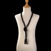 Long Pearl Necklace Multi-layer Knotted Tassel Gourd Sweater Chain 920s Vintage Clothing Accessories Necklace Women