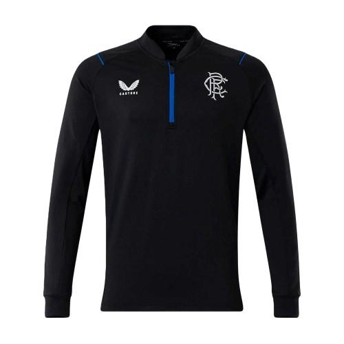 Castore Mens Rangers FC Quarter Zip Training Fleece Top