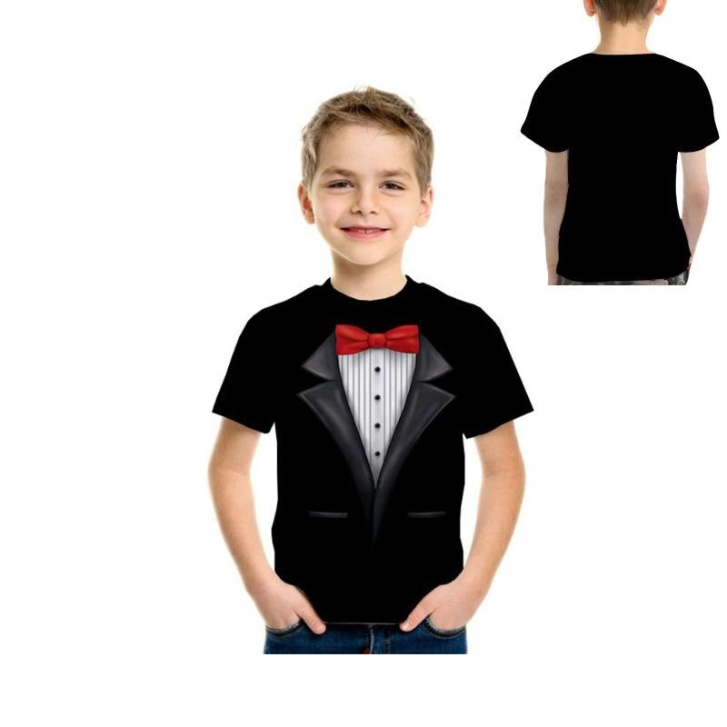 

Забавная одежда для вечеринок Детская и взрослая футболка с принтом Летняя женская и мужская повседневная уличная футболка с коротким рукавом для девочки и мальчика Топ-пуловер 140