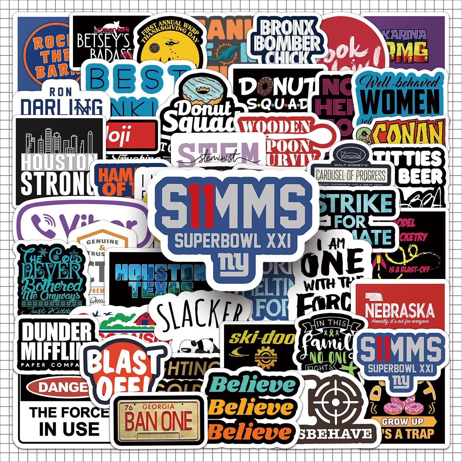 

Waterproof English Alphabet Stickers for Car, Luggage, Skateboard, Helmet, and More TZ-YWZM-41