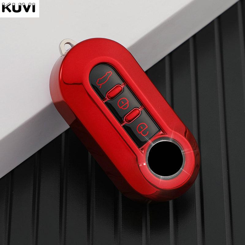 3 Buttons TPU Car Flip Key Case Cover for Fiat Ducato 500 500L Panda Grande Punto Lancia Musa Auto Shell Fob Accessories