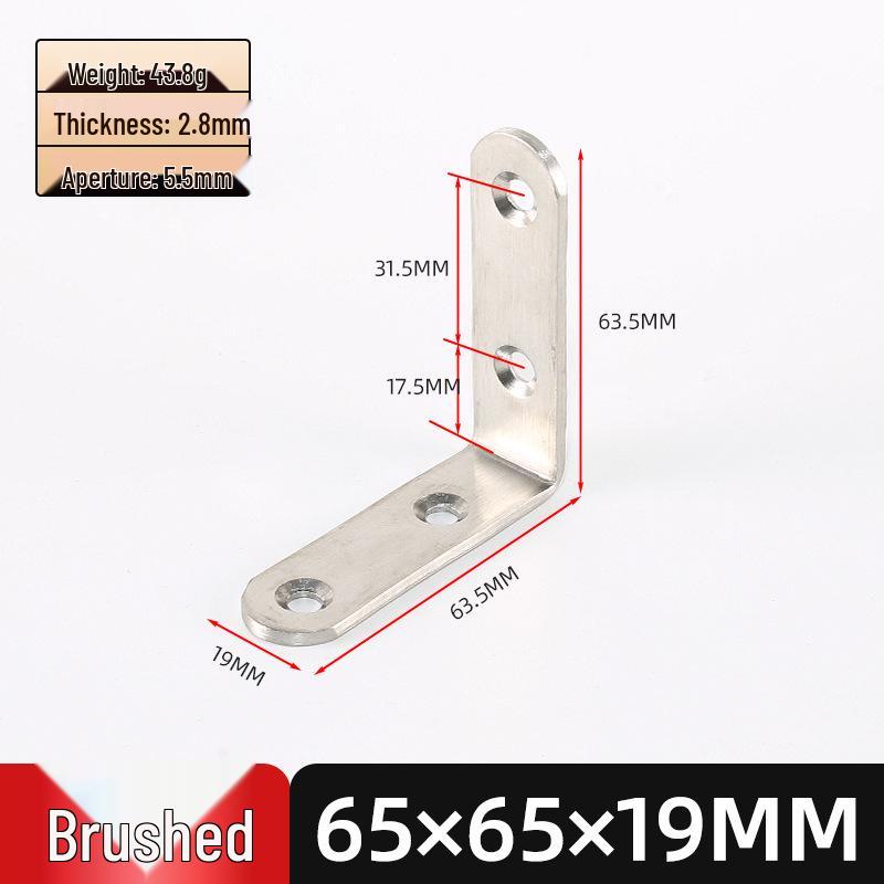 Stainless Steel L-Shaped 90° Angle Bracket Shelf Support
