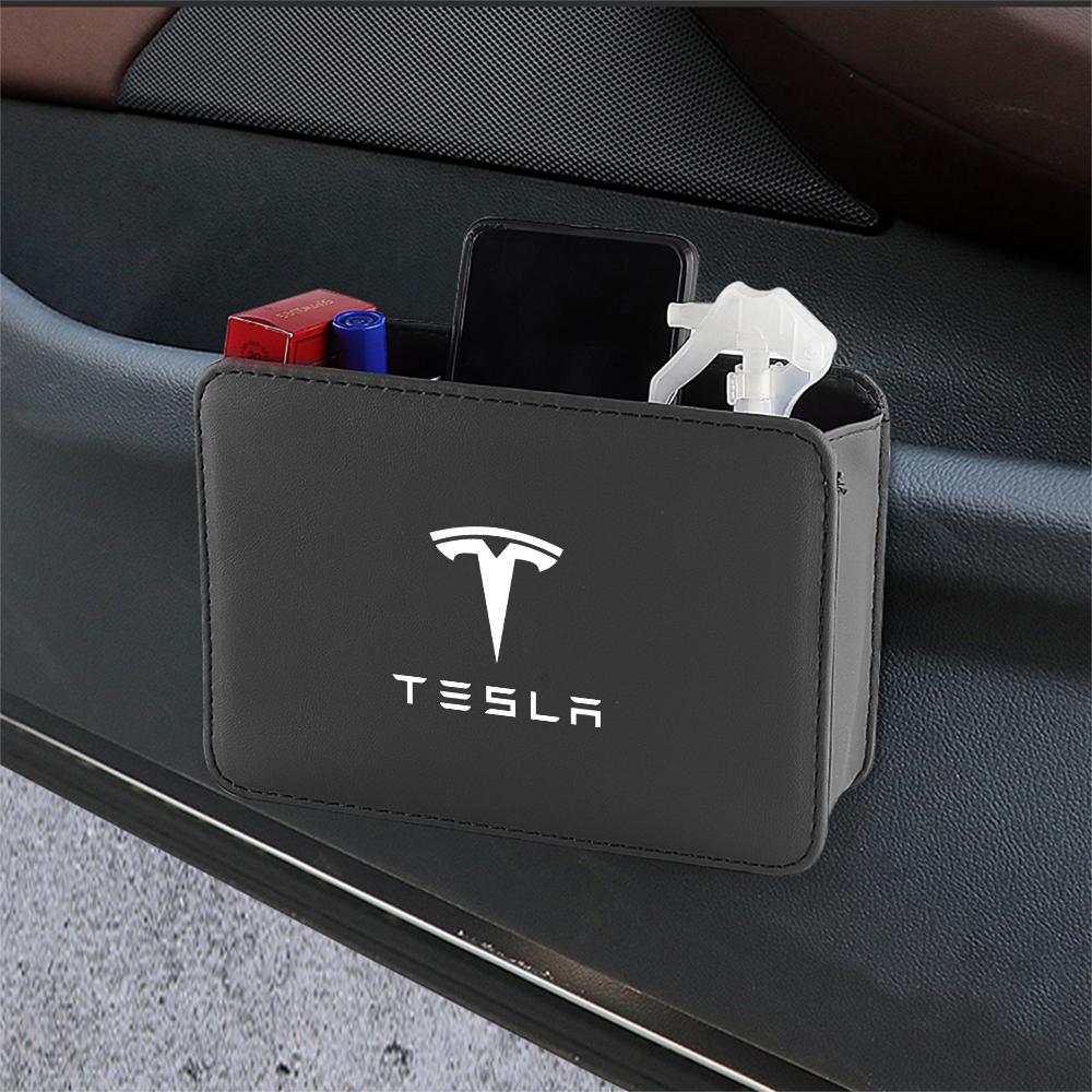 ALZ1 Car Door Side Storage Box Multifunctional Organizers Pocket For Tesla Model 3 Model Y Model S Roadster Coil Model X Cybertruck