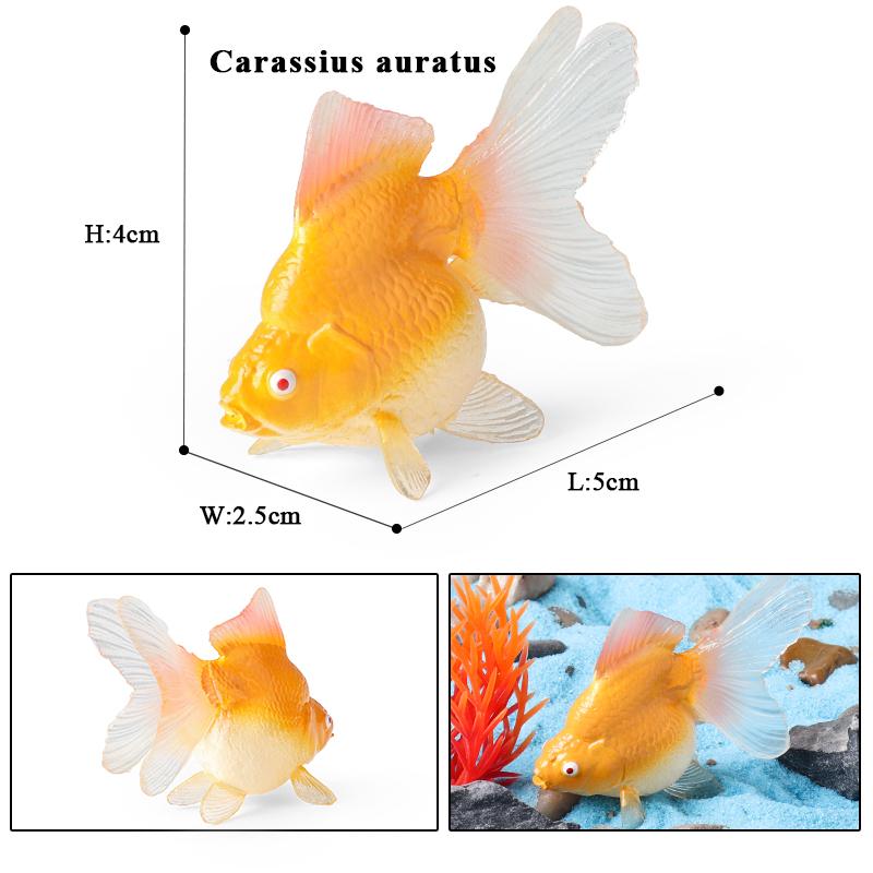 Oenux Neue Meeres Tiere Simulation Clownfisch Goldfisch Meeresleben Modell Actionfiguren PVC Miniatur Dekoration Bildung Kinder Spielzeug