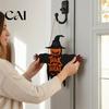 Festive Entryway Fall Display Halloween Door Sign for Porch, Cute Ghost Scarecrow Dwarf Hanging Wall Decorative Seasonal Plaque, Rustic Farmhouse