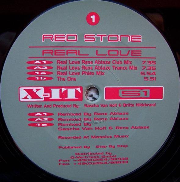 

12inch Record RED STONE Real Love XIT051 XIT Records 1998 Germany Dance Electronica Used
