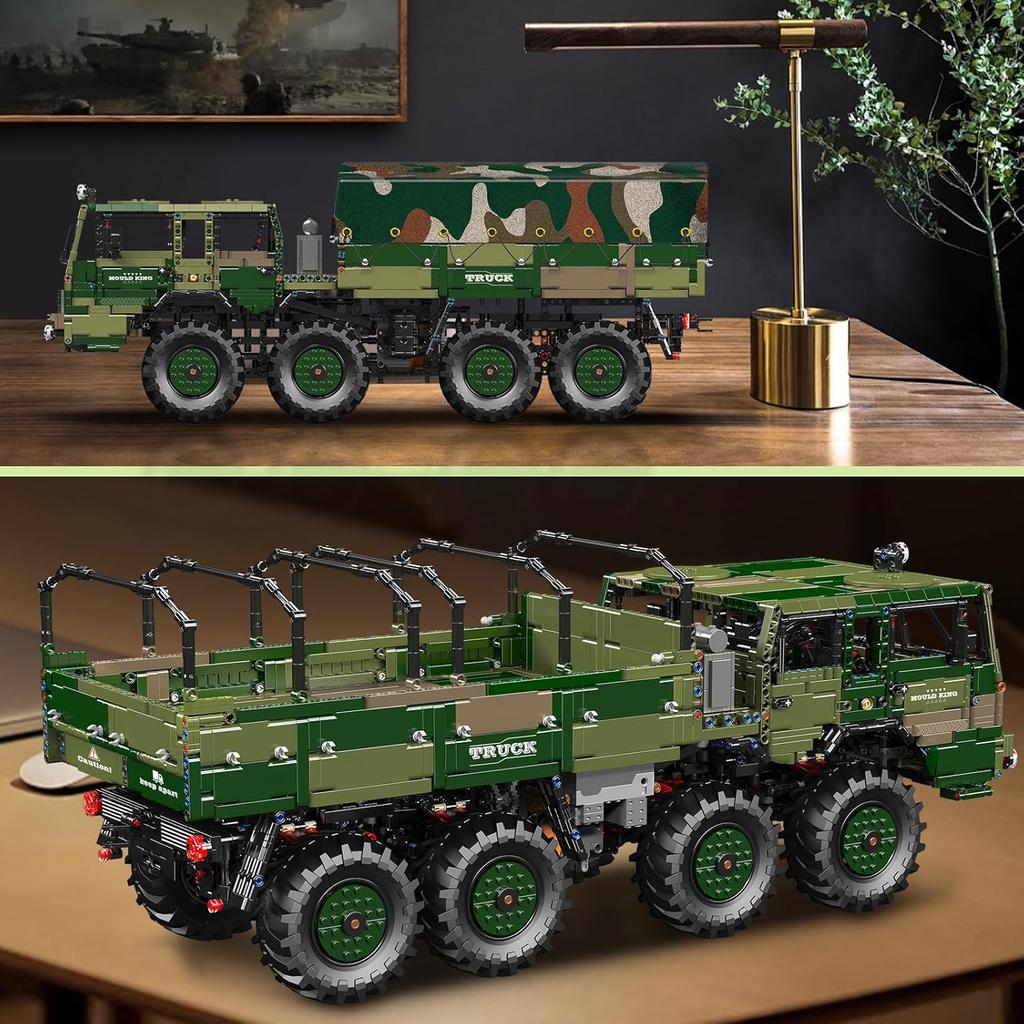 MOULD KING 20039/20040 Technické hračky do auta RC Tatry KOLOS 8X8 Stavebnice náklaďáku Montáž cihlového modelu Dětský vánoční dárek