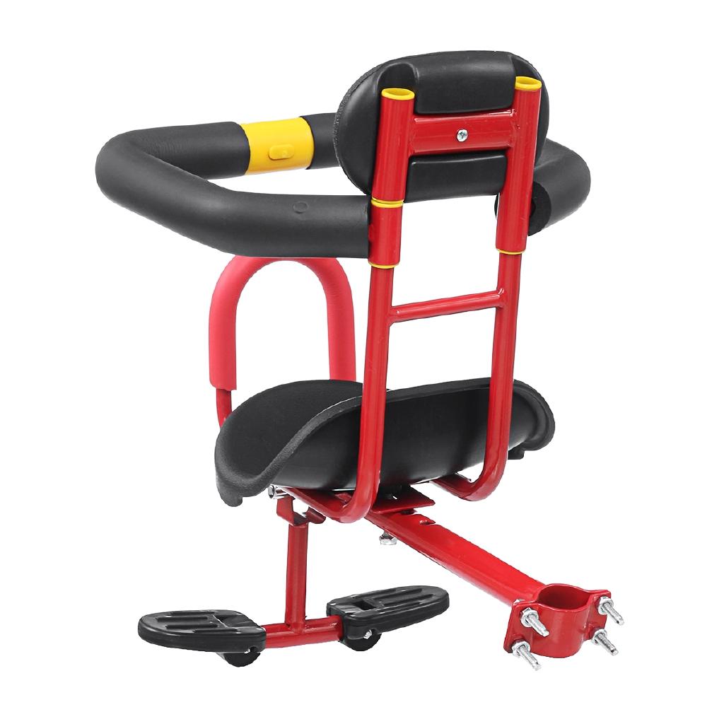 Kids Bicycle Carrier Child Toodler bicycle carrier Front Seat Outdoor Cycling Red+Black Universal Bicycle Baby Chair