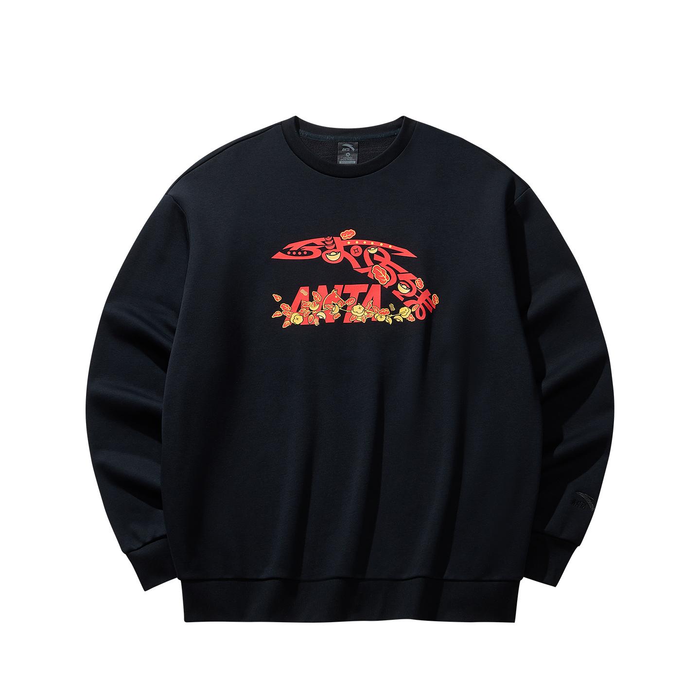 

Anta Осенняя Кампусная Культура Модный Универсальный Свитшот с Круглым Вырезом Мужские топы 952618714-3 S