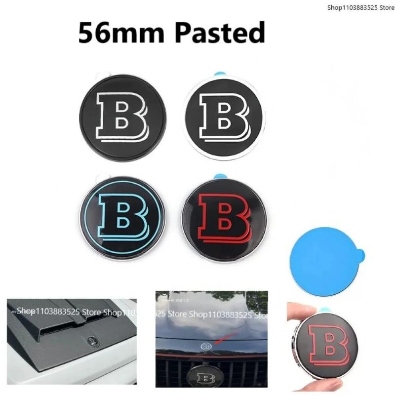 56mm with Brabus B Logo for Vito V Class Car Engine Hood Logo or Rear Trunk Emblecm Badge Logo Modification Accessories
