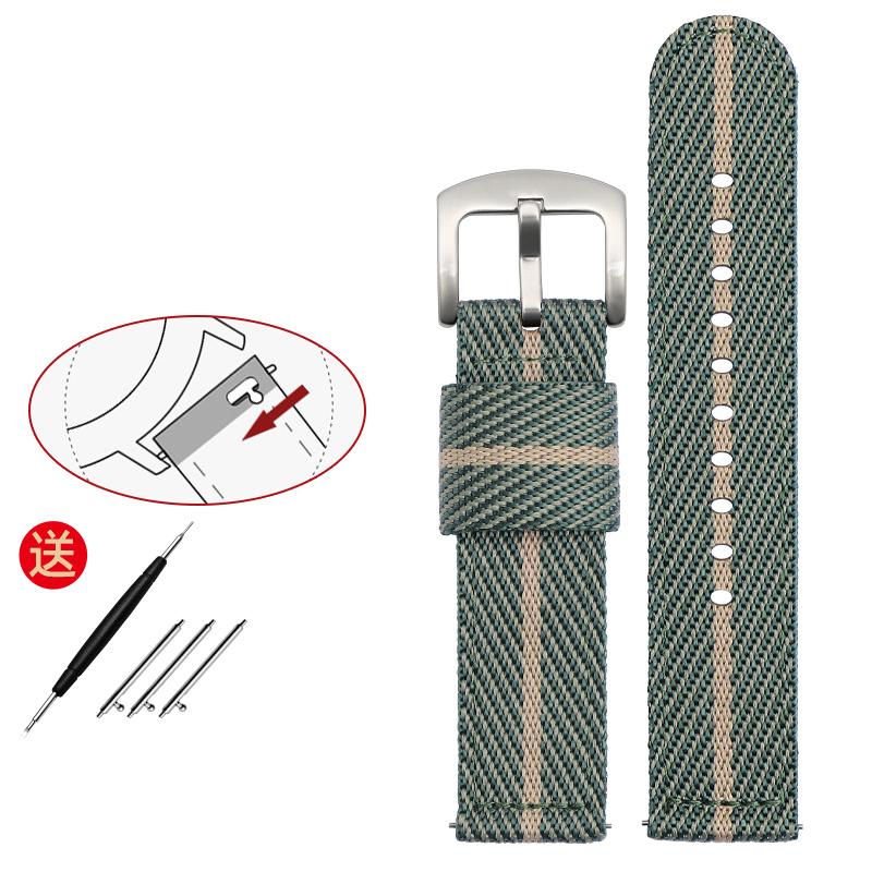 

Нейлоновый ремешок для пожилых людей, 18 мм, 20 мм, 22 мм, 24 мм, быстросъемный водонепроницаемый браслет, ремешок для наручных часов 22mm