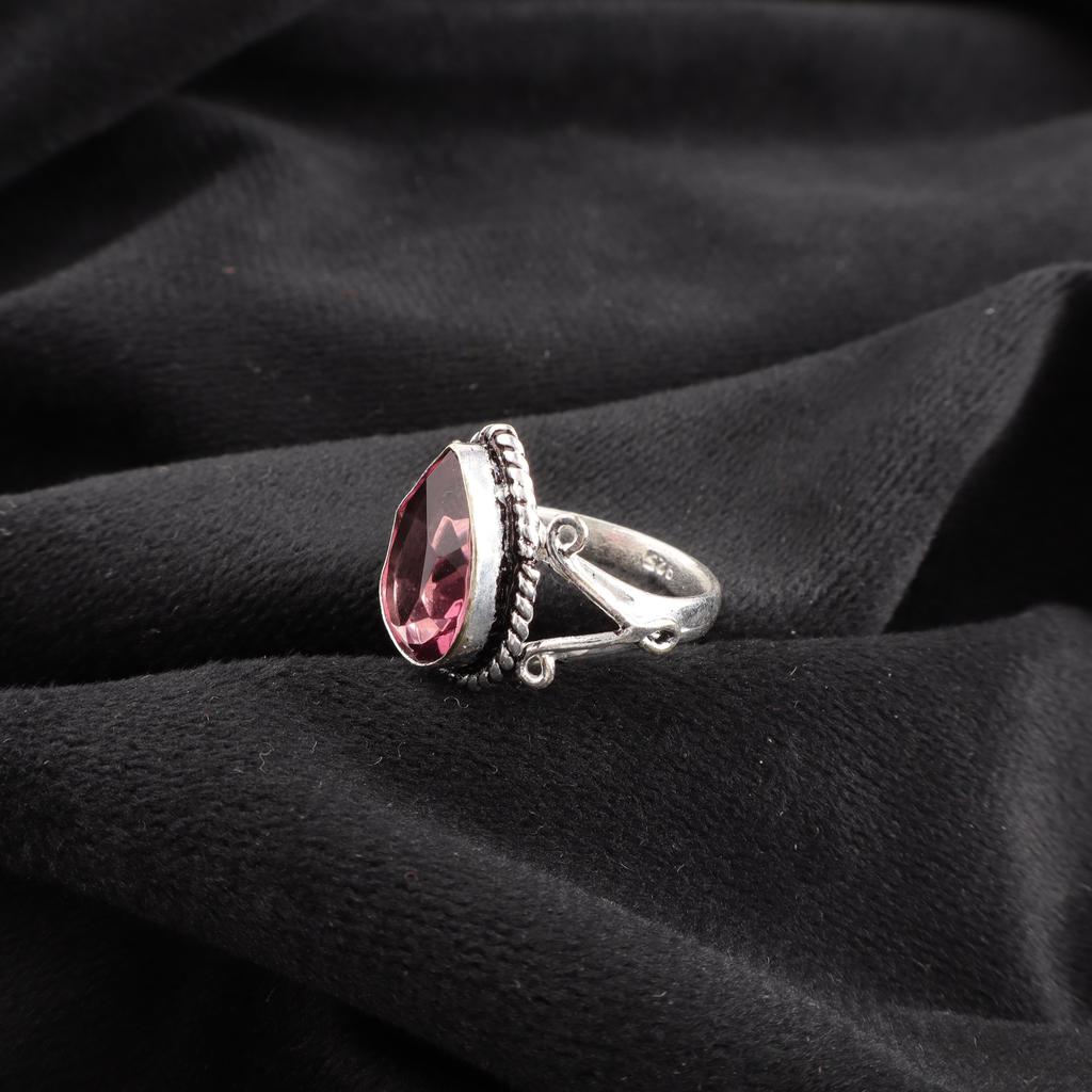 Rhodolite Gemstone Jewelry, Handmade Silver Jewelry, 925 Solid Sterling Silver Ring, Gorgeous Silver Ring For Wedding Gift