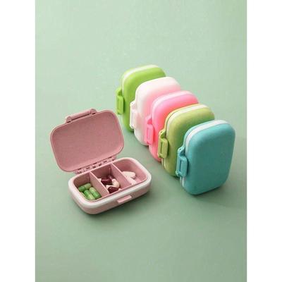 1pc Mini Portable Pill Organizer Box - 3 Compartment Pill Box Tablet Storage Container, Weekly Pill Box, Medication Dispenser