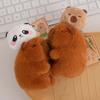 Funny Plush Animal Pendant Key Ring Cartoon Capybara Keychain  Car Key Accessories
