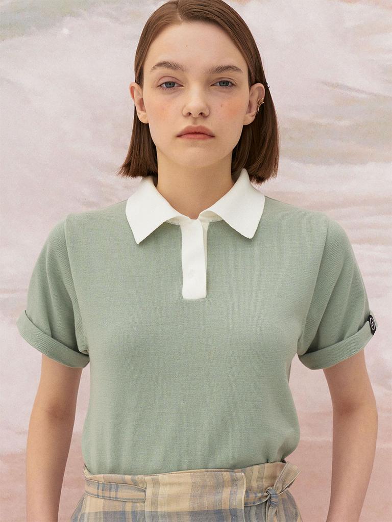 Ed Mang 5S Organic Cotton Knit Top - Mint