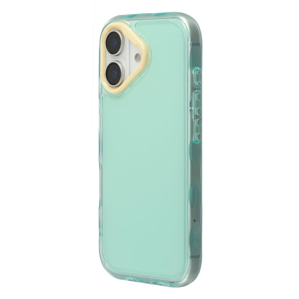 For iPhone 16 Case Inner Wave Pattern TPU + Acrylic Phone Cover
