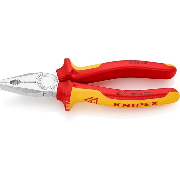 KNIPEX 1000V Insulated Combination Pliers 180mm 0306-180