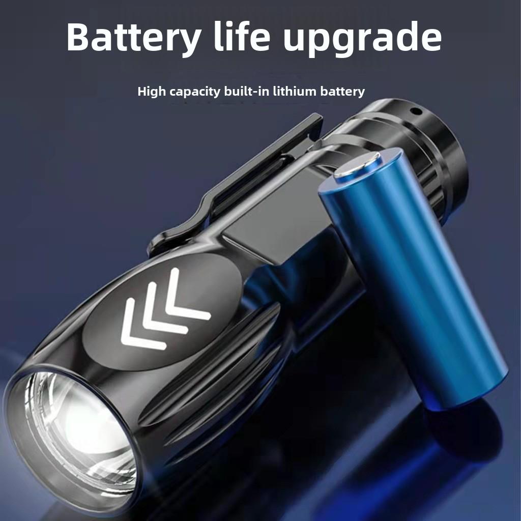 2 Packs of USB Charging Lighting LED Super Bright High Power Remote Light Mini Portable Strong Light Flashlight