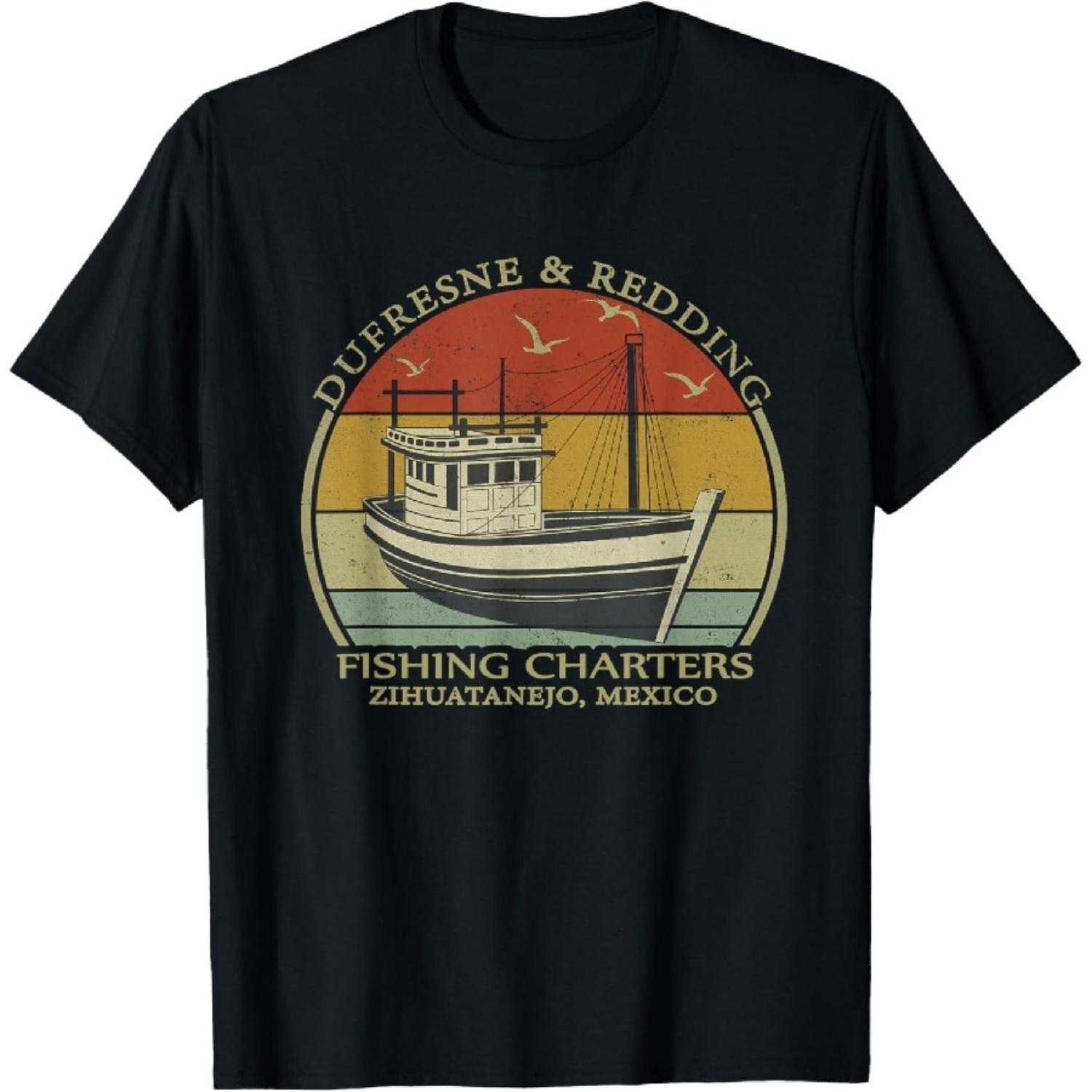 

Dufresne And Redding Fishing Charters - Vintage fishing Boat T-Shirt XXXXXL чорний