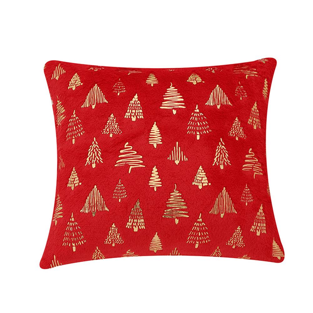 Christmas Pillow Covers Soft Plush Christmas Tree Throw Pillow Cover Winter 3D Soft Jacquard Cushion Cover 45x45CM Decorations