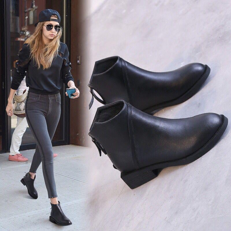Botines de mujer Femmes Tacones bajos Botines Mujer Zapatos casuales Mujeres  Damas Otoño Zapatos de invierno comprar a buen precio — entrega gratuita,  reseñas reales con fotos — Joom