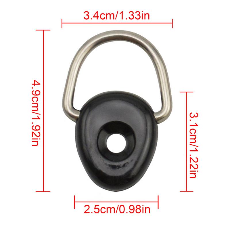 Small D Rings 2pcs Rust-Proof Backrest Buckles Stainless Stee D Ring Strapping Hooks Kayak Replacement Parts Multifunctional Tie