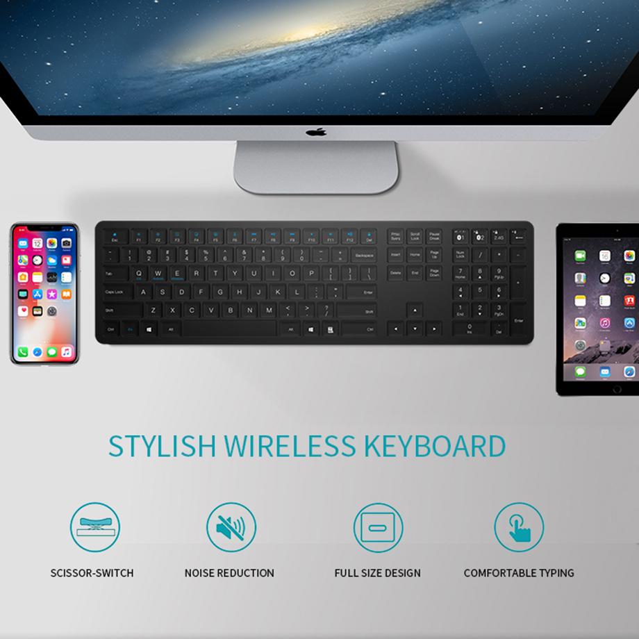 Oem Slim Best Multi Device 108 Keys Standard Keyboard Magic Bluetooth Computer Keyboard for imac mac windows apple