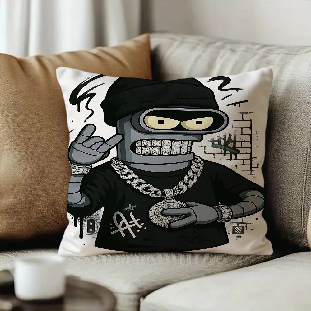 Anime Movie Bender Ffuturama Personalized Pillow Cover Kids Bedroom Wild Party Decor Pillowcase kid Birthday shower Gift