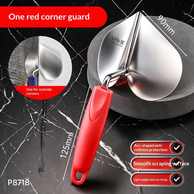 1Pcs Plasterboard Plastering Putty Knife Wall Repair Tool Stainless Steel Drywall Corner Trowel Inside Outside Corner Knife
