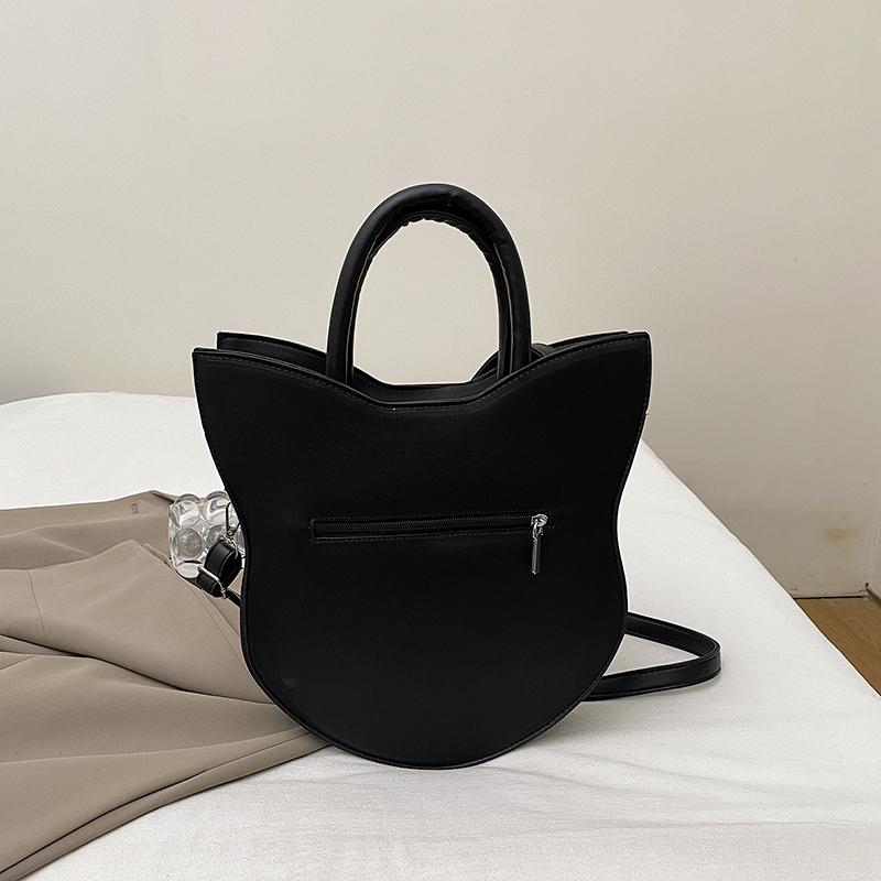 Horror Black Cat Shoulder Bags Halloween Gloomy PU Leather Designer Women Handbags Punk Spooky Novelty Female Crossbody Purse