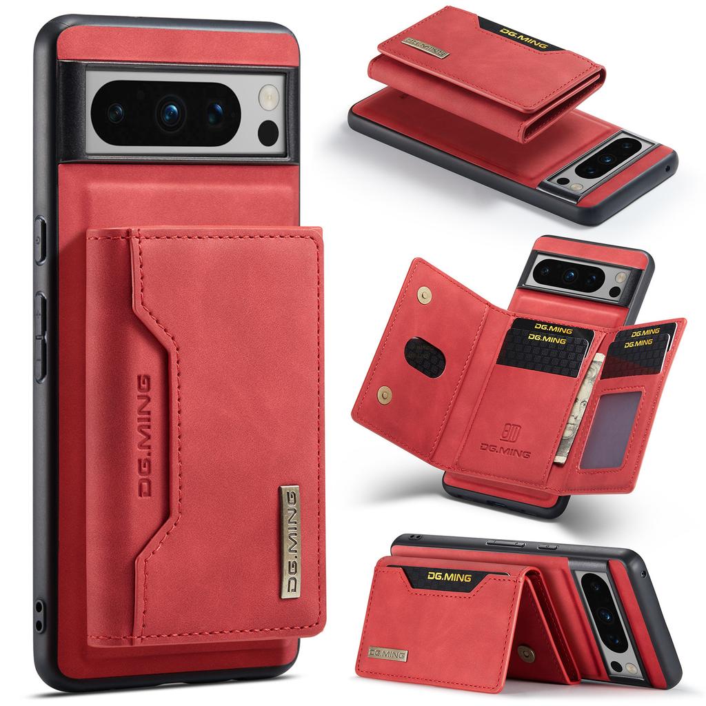 Leather Phone Case for Google Pixel 10 Pro XL 9a 9pro 8a 8 7a 7 6a 6 Powerful Magnetic Detachable Flip Card Holder Wallet Cover