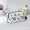 Geantă cosmetică cu imprimeu de ochi rău abstract pentru femei, impermeabilă, de mare capacitate, pentru călătorii, geantă de machiaj, organizator de accesorii de toaletă