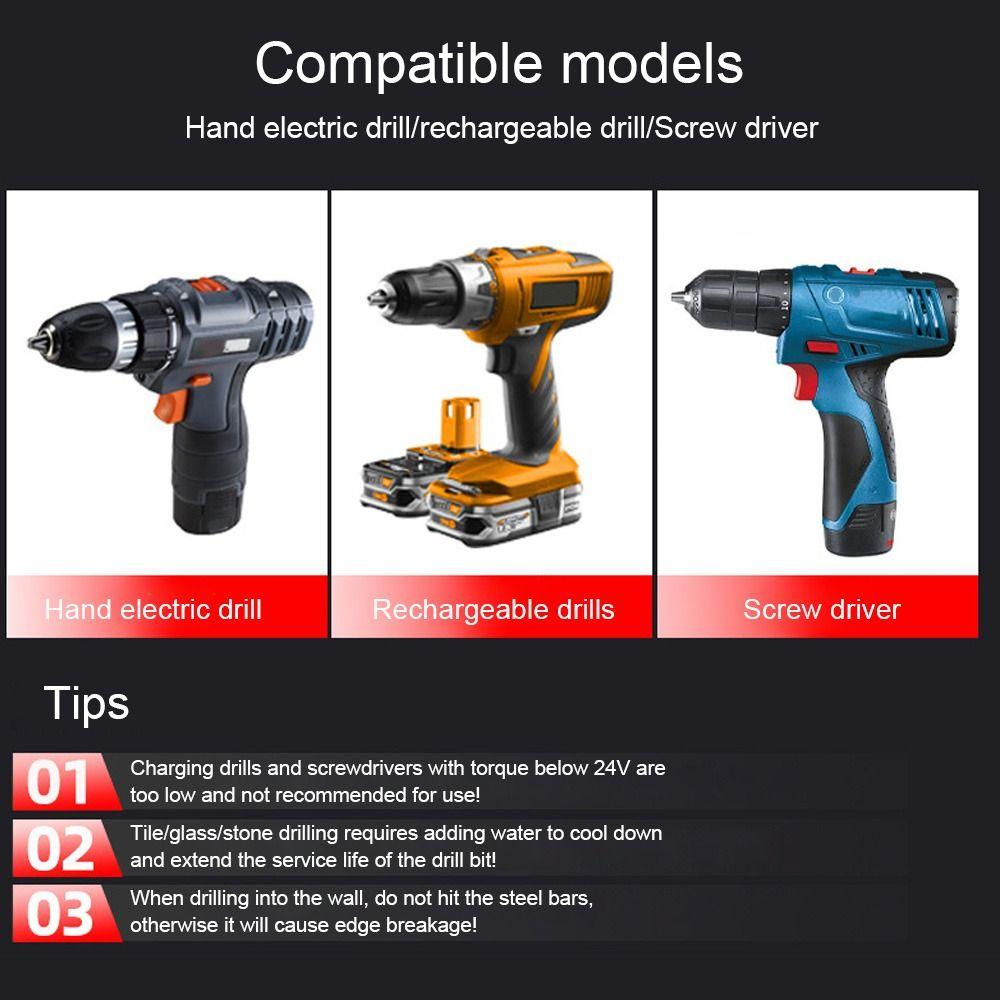 Cross Drill Bits Hex Handle Hole Opener Multi-purpose Triangle Bit Tool  Ceramic Tiles