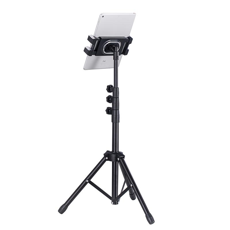 Floor Tripod Stand Tablet Phone Holder Height Adjustable Universal for 4.7-12.9 Inches