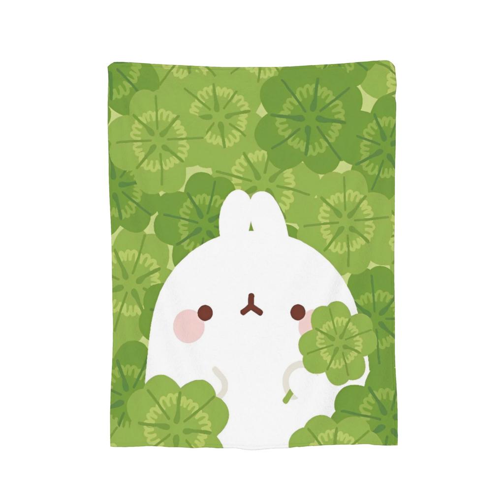 Cartoon M-Molangs and Piupiu Blankets Fleece Winter Multi-function Lightweight Thin Throw Blankets for Bed Couch Bedspreads