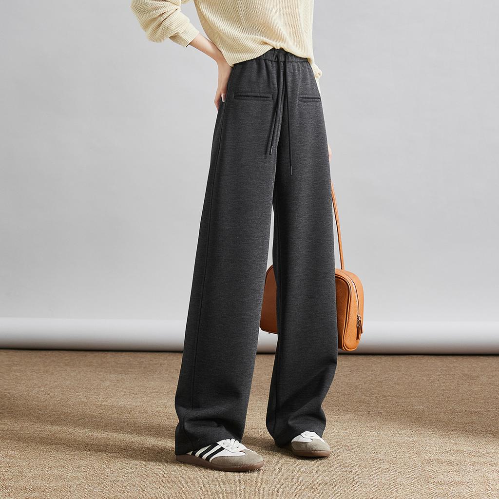 Design Sense Front Pocket Wide Leg Pants for Women
