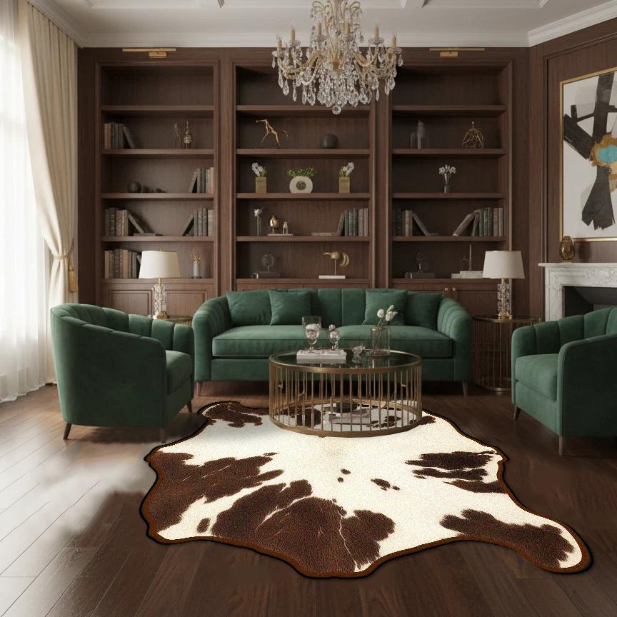 Tierhautimitat Außerirdischer Teppich Wohnzimmer Dekoration Weicher Teppich Schlafzimmer Dekor Einfache Reinigung Antirutsch Flanell Fußmatte Lounge