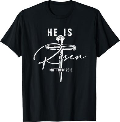 Easter Cross He Is Risen Jesus Christian Men Women Unisex TShirt Unisex T-Shirt