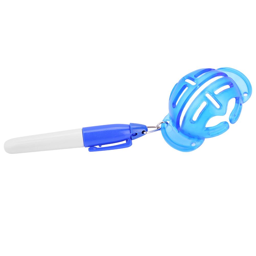 Golf Ball Liner Line Marker Drawing Template Alignment Tool with Pen Accessories (Blue)