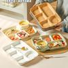 12.6 Inch Household Ceramic Dividing Plates Five Compartments Cream Wind Dish Children Adults Weight Loss Solid Tableware