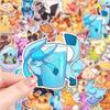 10/30/50pcs Kawaii  Pikachu Eevee Stickers Cute Cartoon Kids Decals Toy Phone Case Luggage Diary Anime Graffiti Sticker