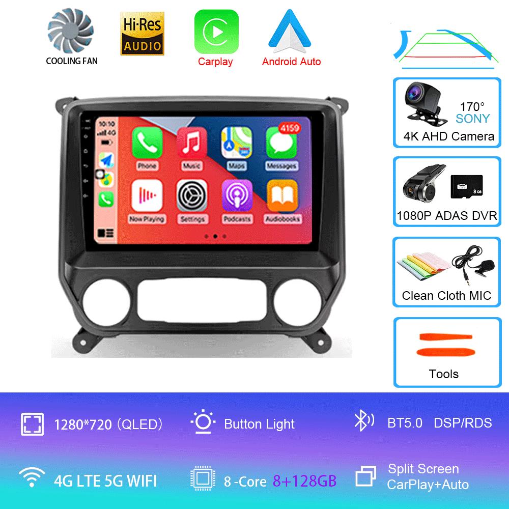For Chevrolet Silverado 3 GMTK2 2014 2015 2016 2017 2018 Car Radio Android 14 Carplay Auto Multimedia Autoradio Stereo Head Unit