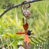 Hanging Birds Feeder for Outdoors Umbrella Shaped Birds Feeder Tray with Dragonfly/Butterfly/Honeybee Metal Wild Birds Bath for Garden Backyard Decor
