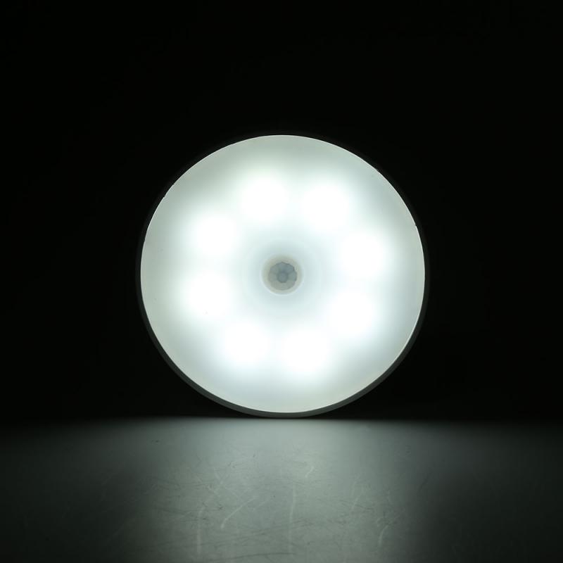 LED Motion Sensor Night Light Rechargeable Night Lamp Wireless Kitchen Bedroom Closet Light Wall-Mounted Body Induction Lamp